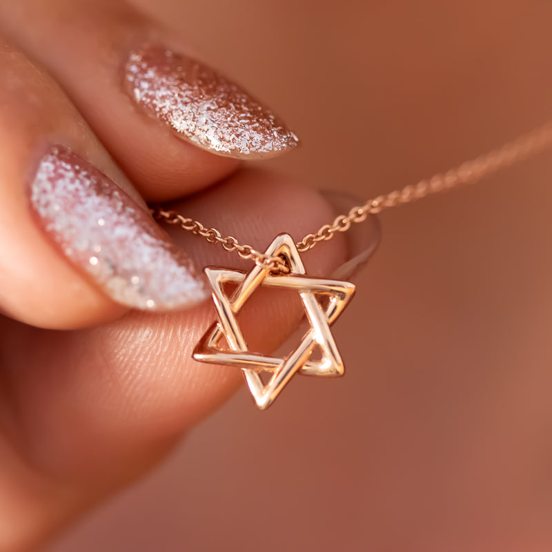 Rounded Star of David Necklace