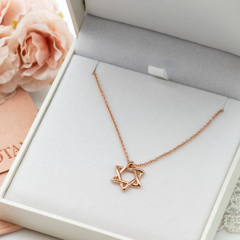 Rounded Star of David Pendant Necklace | Magen David Jewelry