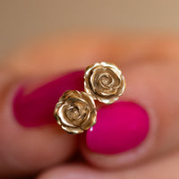 Rose Flower Stud Earrings