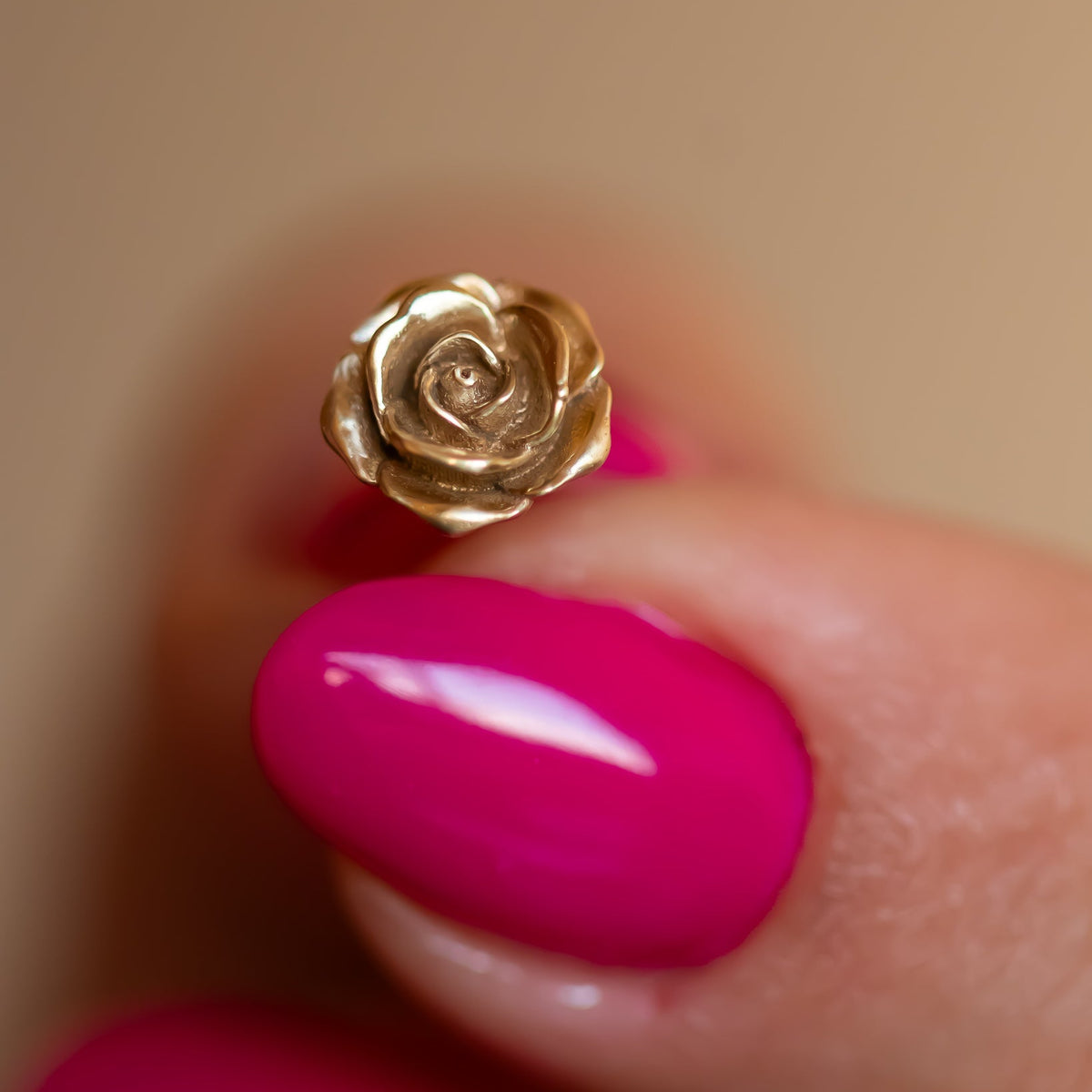 Rose Flower Stud Earrings