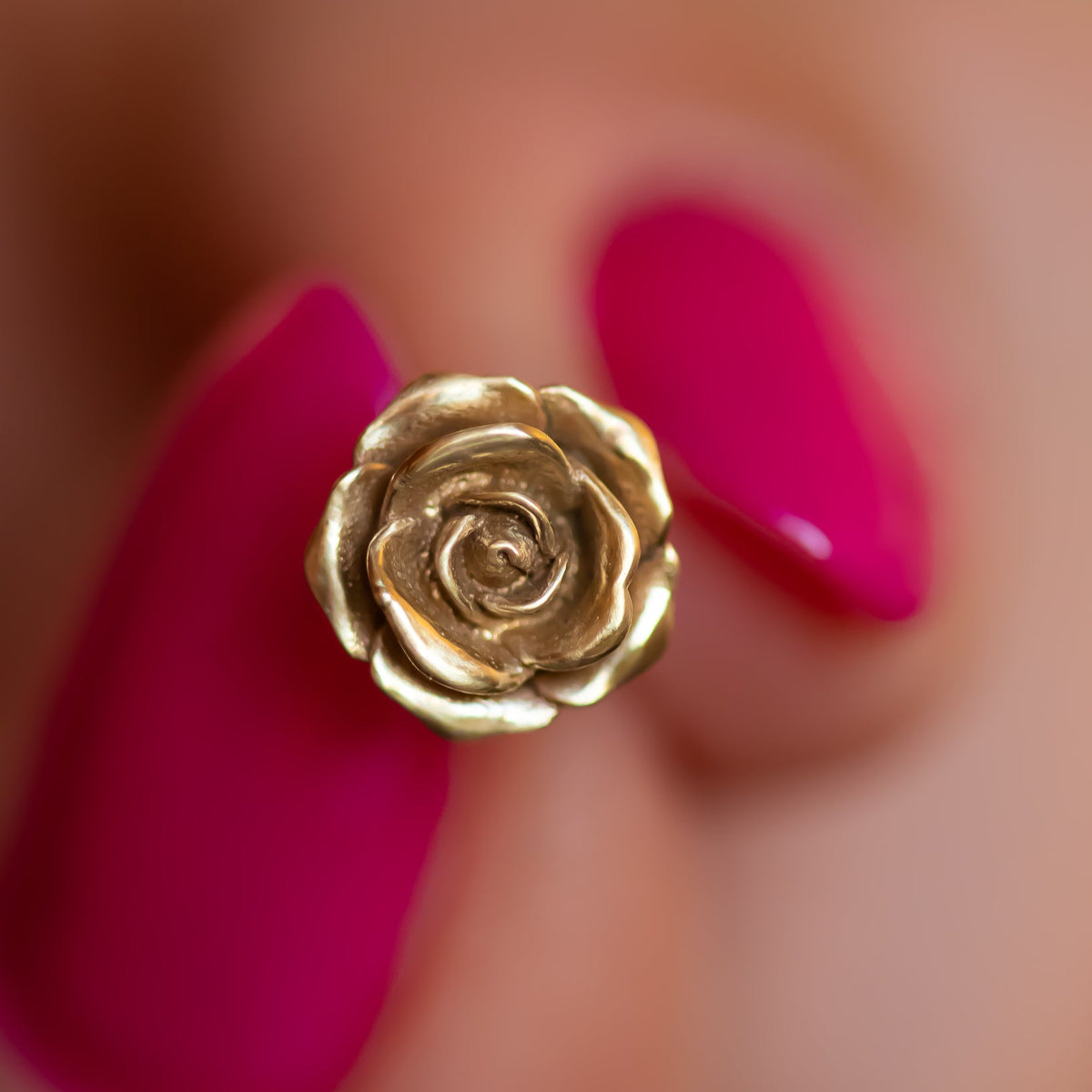 Rose Flower Stud Earrings