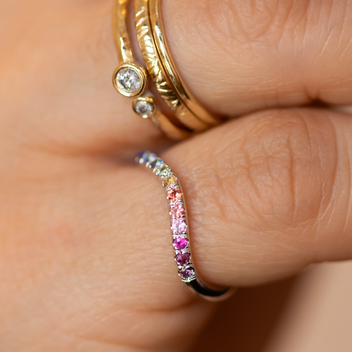 Spectrum | Rainbow Sapphire Ring