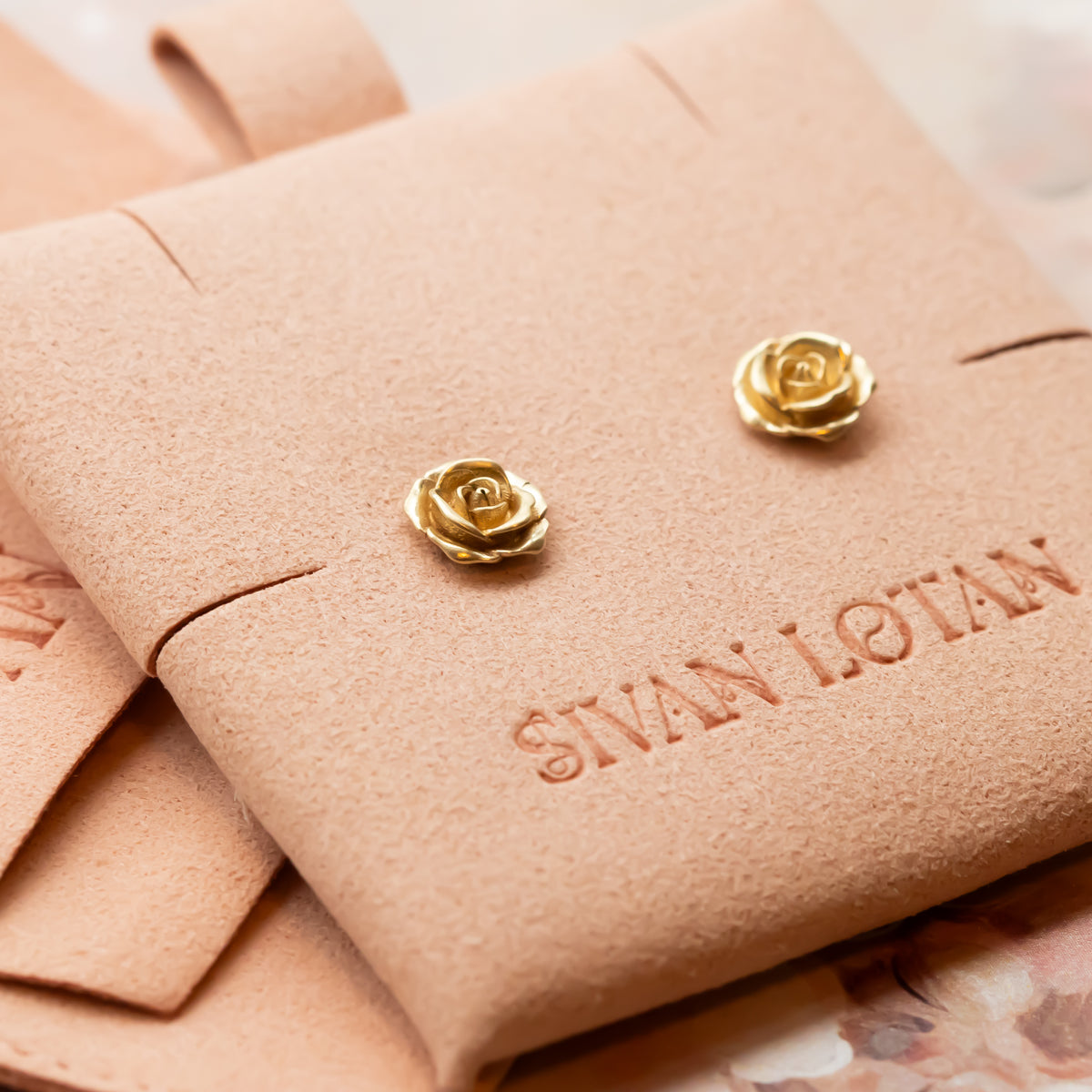 Rose Flower Stud Earrings