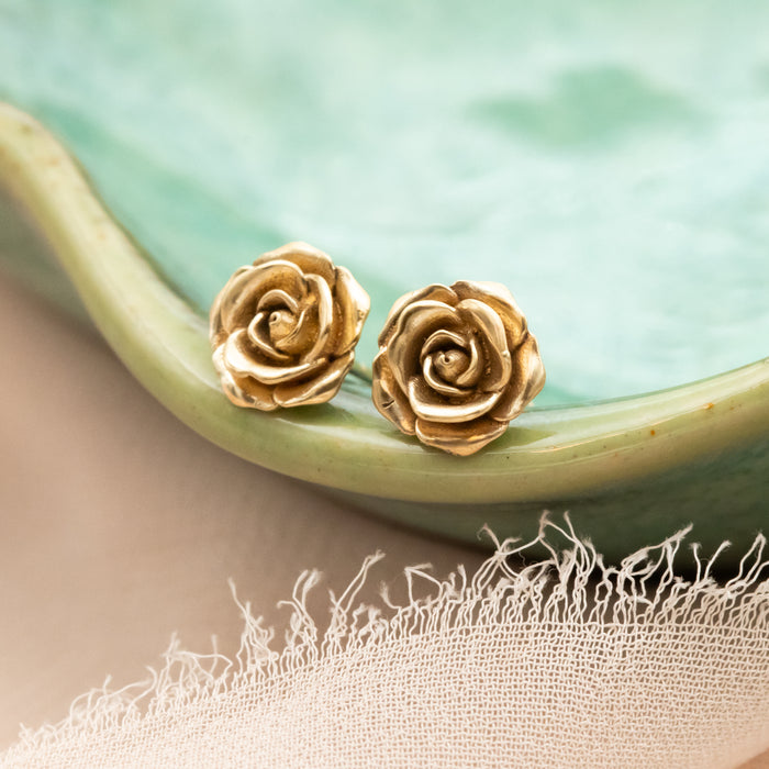 Rose Flower Stud Earrings