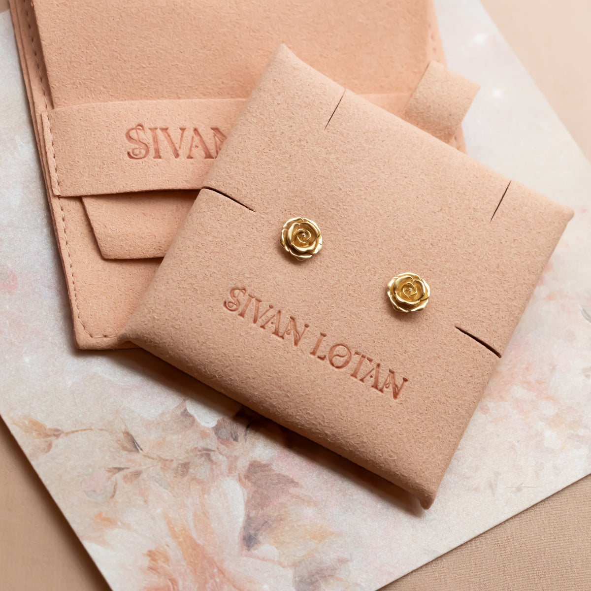 Rose Flower Stud Earrings