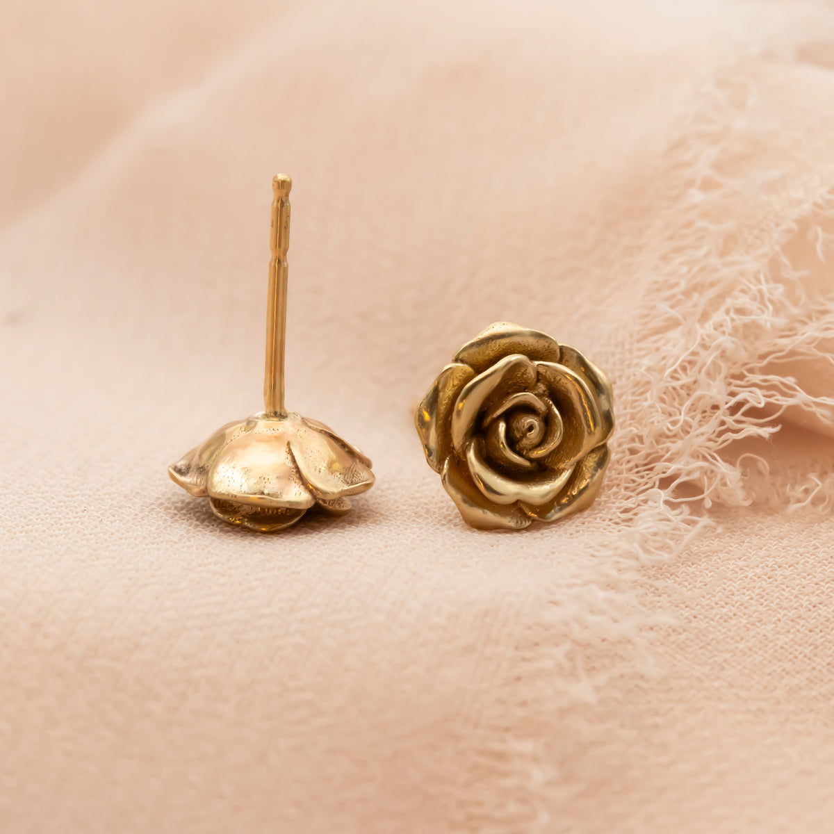 Rose Flower Stud Earrings