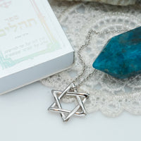 Rounded star of David necklace for men