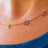 SHALOM Necklace - Star of David Shalom Peace Letter Neckalce