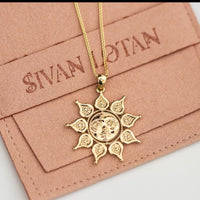 Spinning Sun Pendant Necklace - Kinetic Pendant