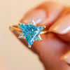 Blue Star of David Ring