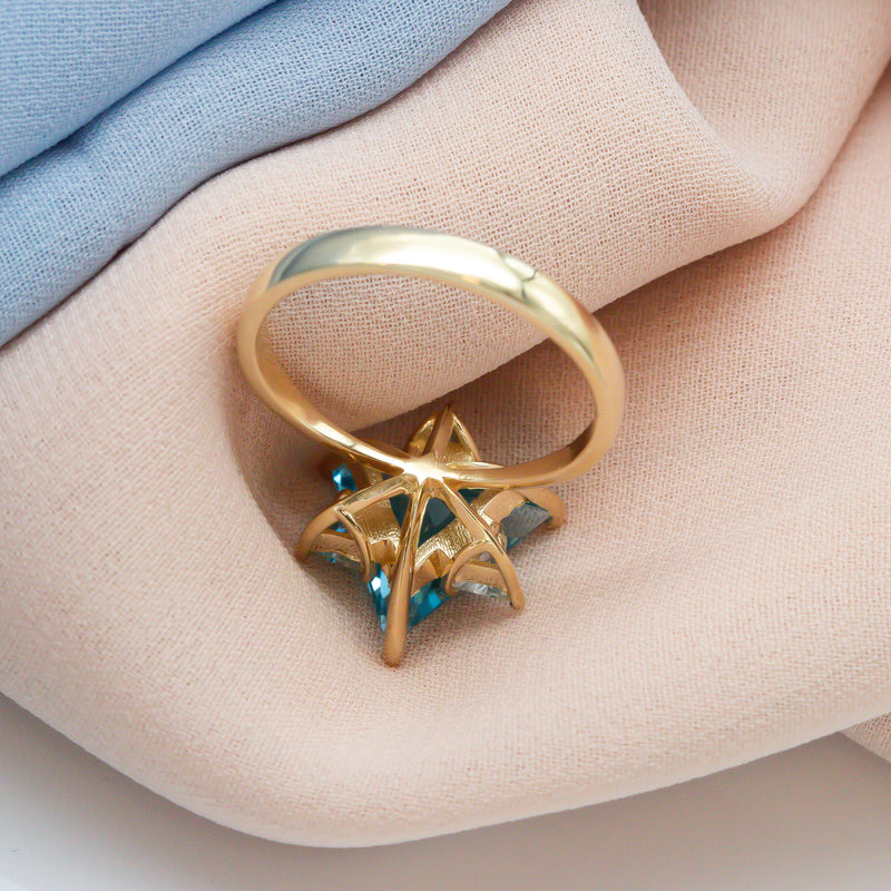 Blue Star of David Ring