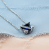 Blue & White Star of David Pendant Necklace