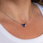 Blue & White Star of David Pendant Necklace