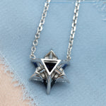 Blue & White Star of David Pendant Necklace