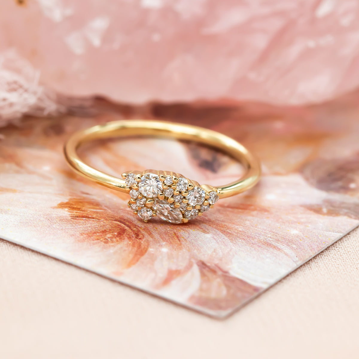 Serenity | Delicate Diamond Cluster Ring