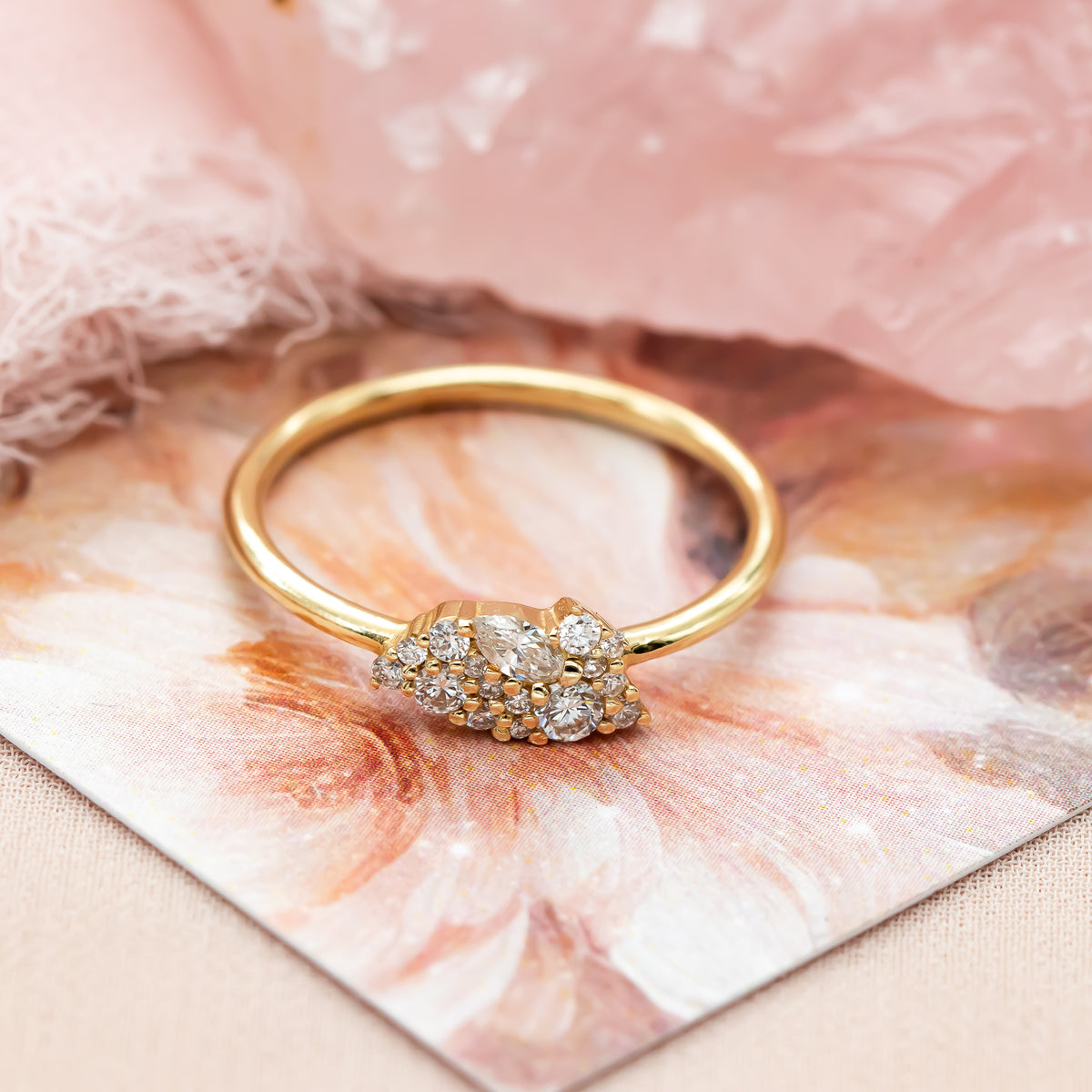 Serenity | Delicate Diamond Cluster Ring
