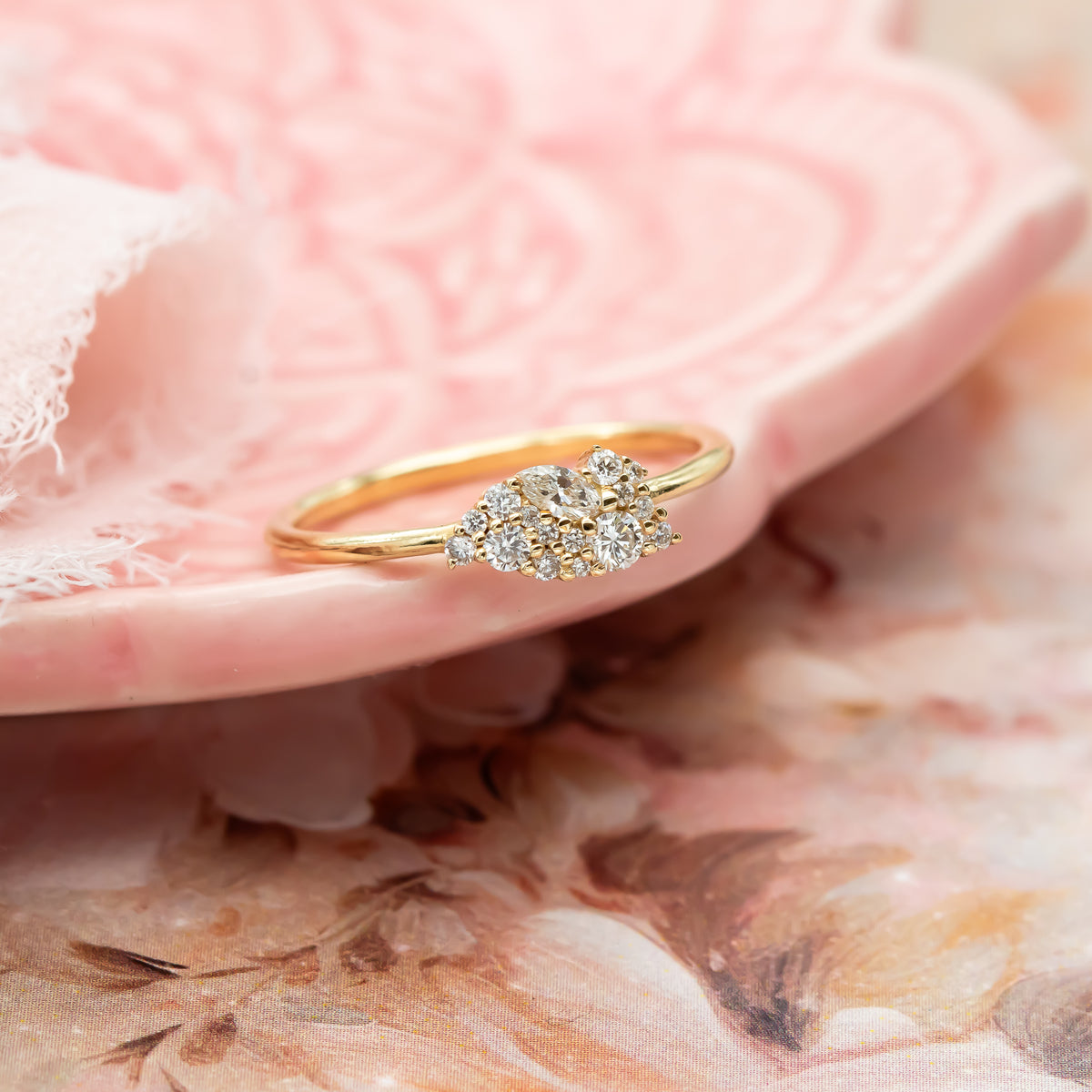 Serenity | Delicate Diamond Cluster Ring