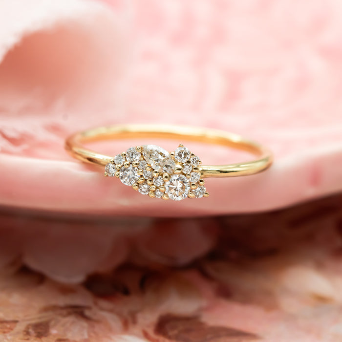 Serenity | Delicate Diamond Cluster Ring