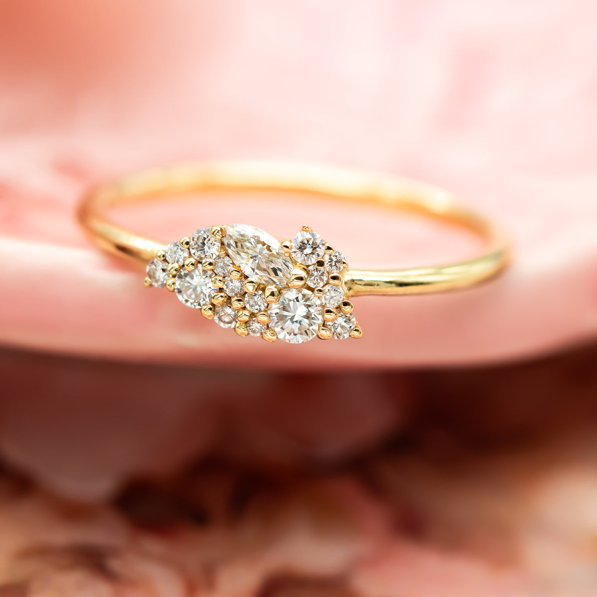 Serenity | Delicate Diamond Cluster Ring