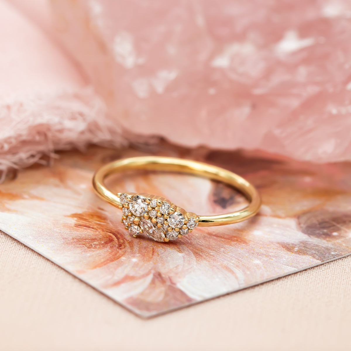 Serenity | Delicate Diamond Cluster Ring