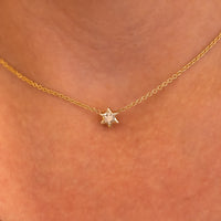 Star of David Cut Diamond Pendant Necklace ©