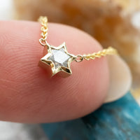 Star of David Cut Diamond Pendant Necklace ©