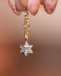 StarRay - Salt and Pepper Diamond-Cut Magen David Charm Pendant