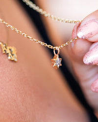 StarRay - Salt and Pepper Diamond-Cut Magen David Charm Pendant
