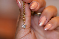 StarRay - Salt and Pepper Diamond-Cut Magen David Charm Pendant