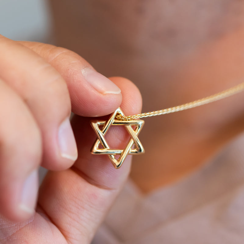 Men Star of David Pendant Necklace