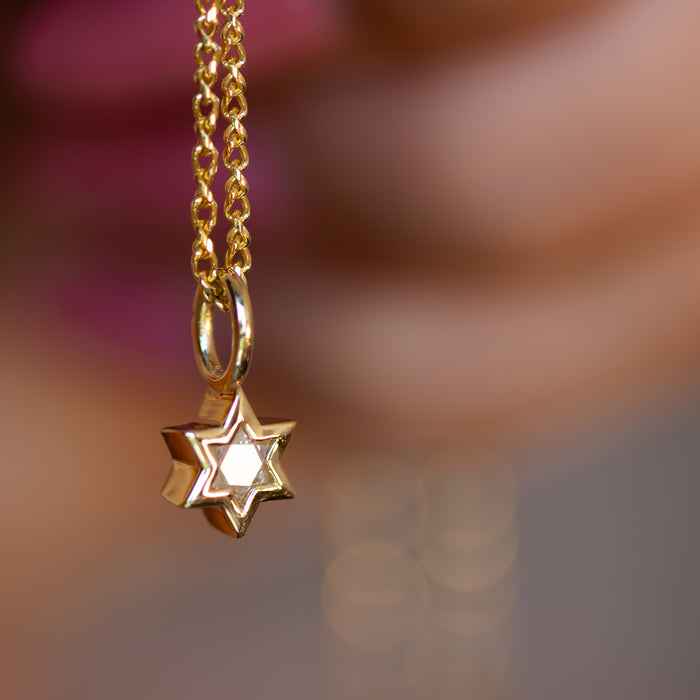 StarRay - Diamond-Cut Magen David Charm Pendant