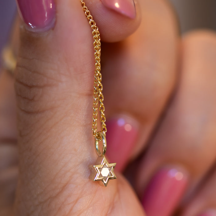 StarRay - Diamond-Cut Magen David Charm Pendant