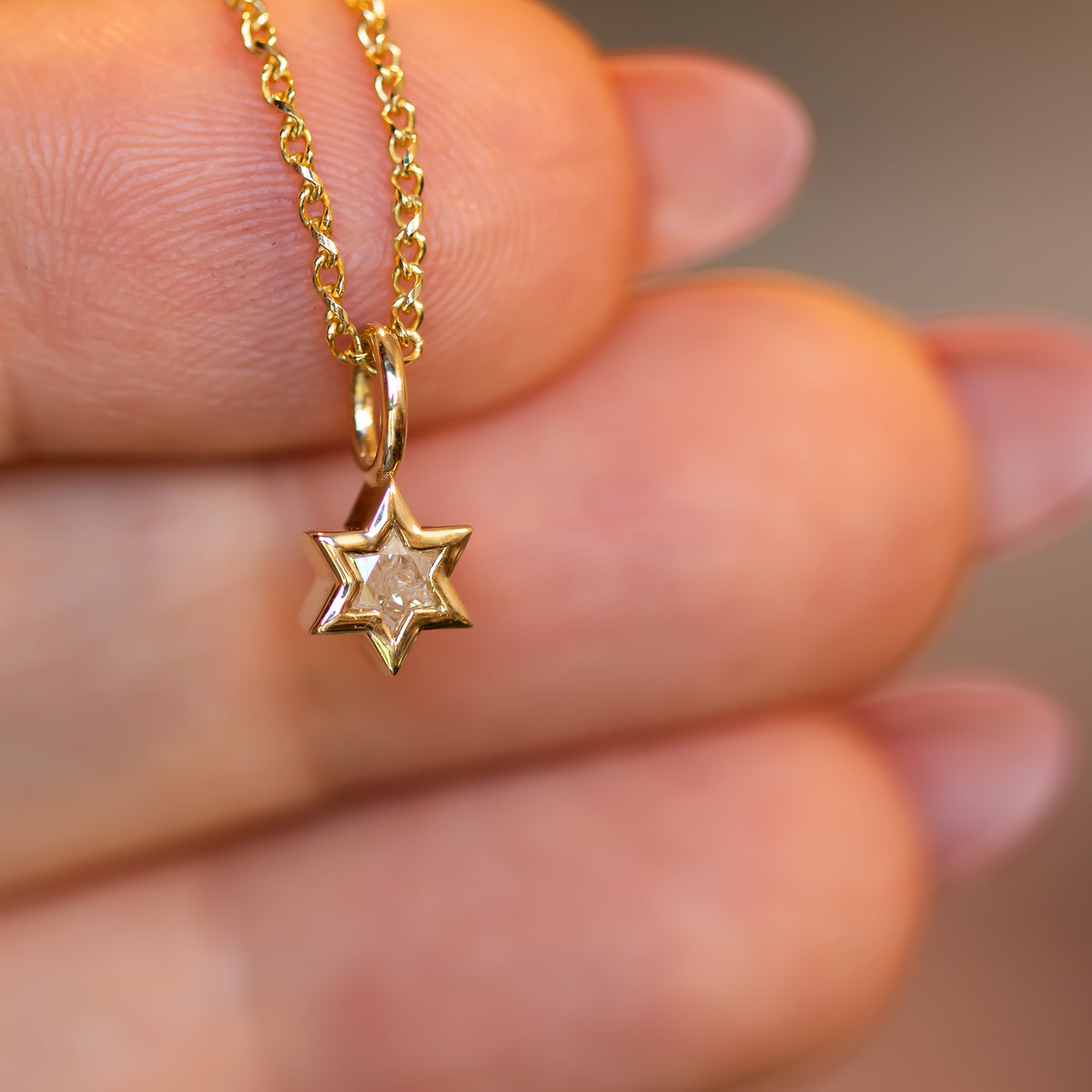 StarRay - Diamond-Cut Magen David Charm Pendant
