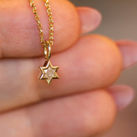 StarRay - Diamond-Cut Magen David Charm Pendant