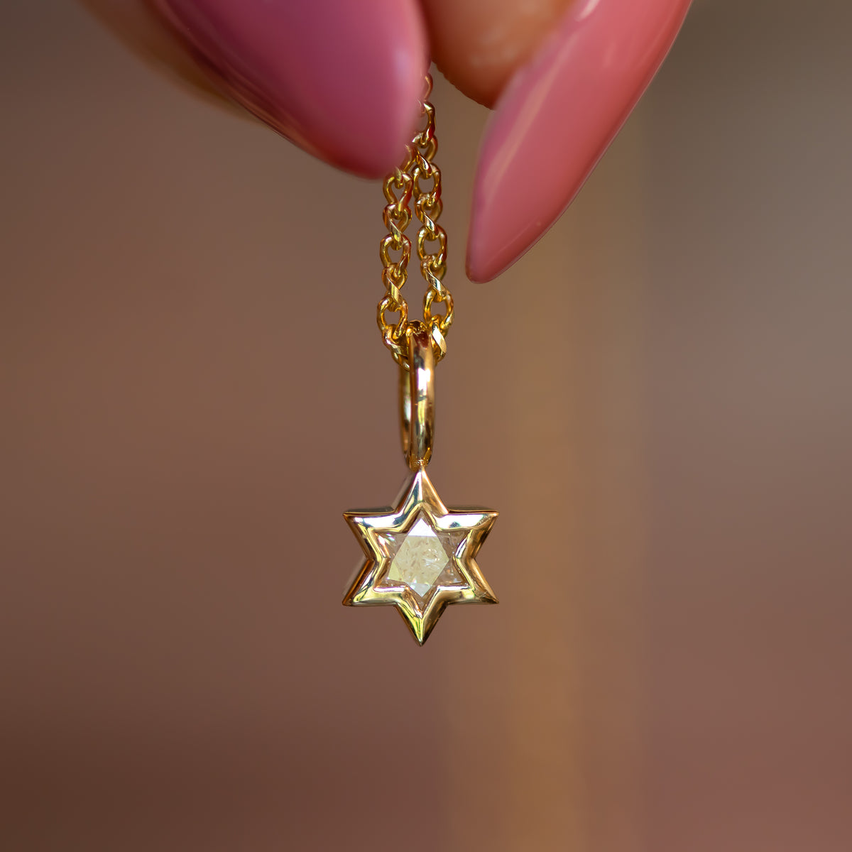StarRay - Diamond-Cut Magen David Charm Pendant