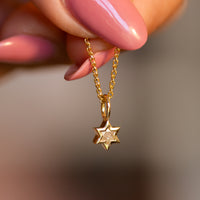 StarRay - Diamond-Cut Magen David Charm Pendant