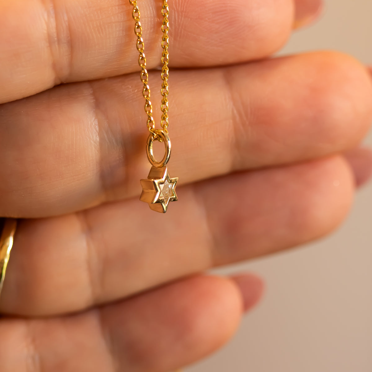 StarRay - Diamond-Cut Magen David Charm Pendant