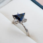 Sapphire & Diamonds Star of David Ring