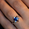 Sapphire & Diamonds Star of David Ring