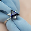 Sapphire & Diamonds Star of David Ring