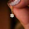 Tiny Diamond Star of David Charm Necklace