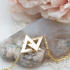 Intertwined Triangles Necklace