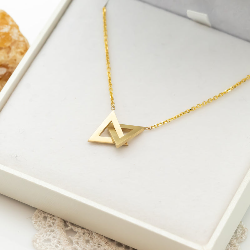 Intertwined Triangles Necklace