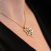 Three Star Of David Diamond Pendant Necklace