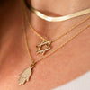 Rounded Star of David Pendant Necklace | Magen David Jewelry