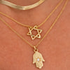 Rounded Star of David Pendant Necklace | Magen David Jewelry