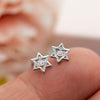 Star of David Diamond Stud Earrings | Magen David Jewelry