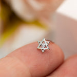 Star of David Diamond Stud Earrings | Magen David Jewelry