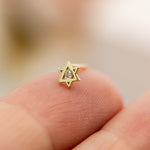 Star of David Diamond Stud Earrings | Magen David Jewelry