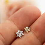 Star of David Diamond Stud Earrings | Magen David Jewelry